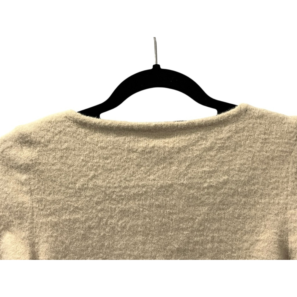 Aritzia Wilfred Free Ivory Size Medium Long Sleeve V-Neck Sweater Soft Stretchy - Picture 7 of 7